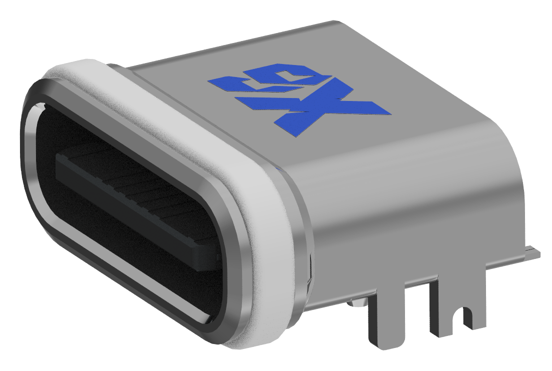 XB-ATCF-16-025 TYPE C 16P 防水母座板上 L=7.5mm(U型粉末金外壳)